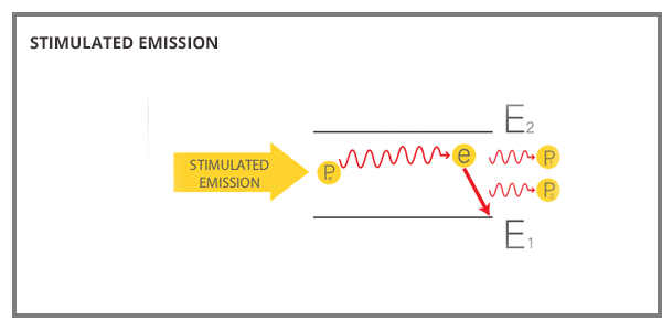 Stimulated Fiber Laser Emission