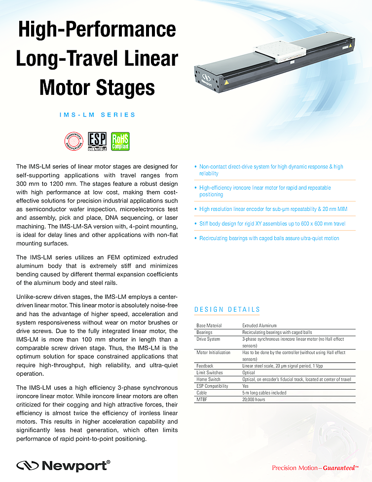 300mm Travel Motorized Linear Stage from Newport