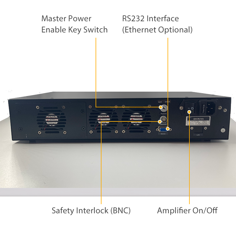 high power edfa 10W rear panel