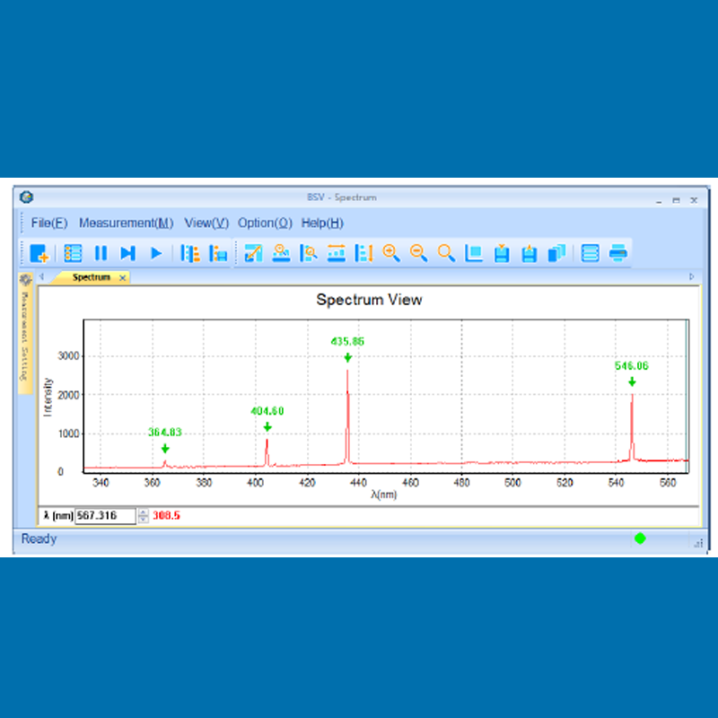 Spectrometer Software View